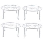 DURAFORCE 4PCS Plant Stand for Flower Pot Potted Holder Indoor Outdoor Metal 9in
