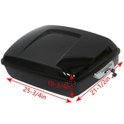 DURAFORCE Chopped Luggage Trunk Backrest Mount Rack For Harley Road Street Glide 2014-2024
