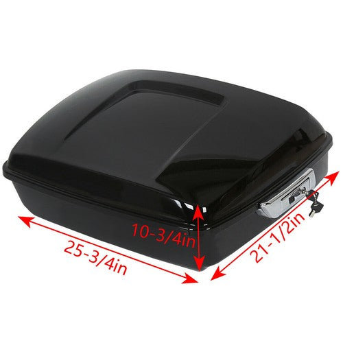 DURAFORCE Chopped Luggage Trunk Backrest Mount Rack For Harley Road Street Glide 2014-2024