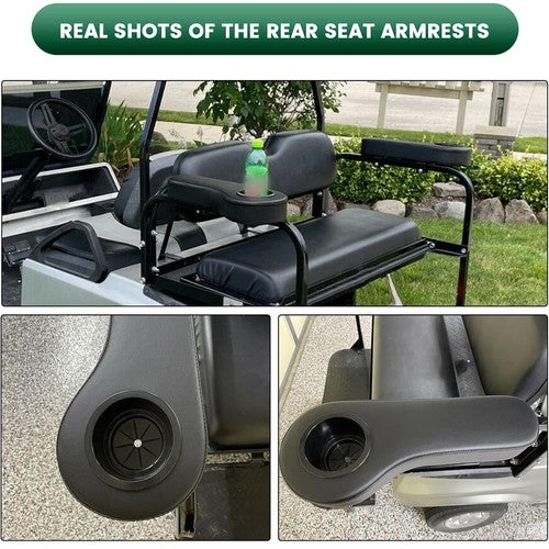 DURAFORCE For EZGO/Club Car/Yamaha Golf Cart Rear Seat Arm Rest Cushion With Cup Holder