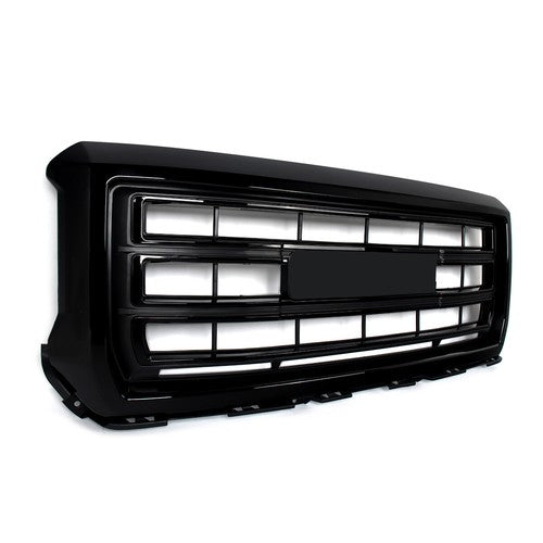 DURAFORCE 23254463 Front Bumper Grille Gloss Black for GMC Sierra 1500 2014 2015 SLT Style