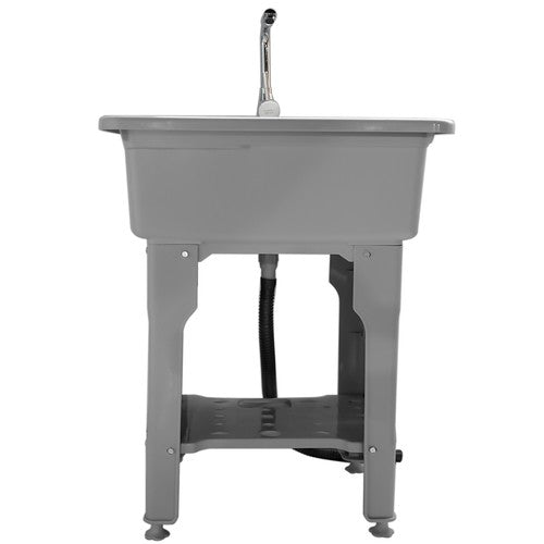 DURAFORCE 65 Freestanding Sink Commercial Laundry & Utility Room Sinks with Faucet Gray