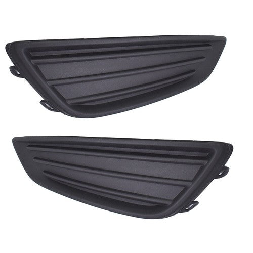 DURAFORCE Left&Right Black Fog Light Cover For Ford Focus 15-2017 2018 Frame Bezel Trim