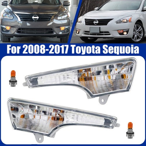 DURAFORCE Fit For 2013-2015 Nissan Altima Turn Signal Lights Clear Lens Left+Right Side