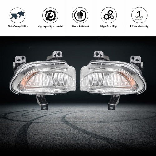 DURAFORCE Front Left & Right Park Turn Signal Lamp Light Fit For 15-18 Jeep Renegade l4