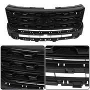 DURAFORCE Front Bumper Grille Glossy Black For Ford Explorer 2016-2017 FO1200578