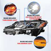 DURAFORCE Headlight RH W/Bulb For 2018-2024 Toyota Camry SE LE Passenger Side 8111006C40