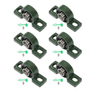 DURAFORCE 6× UCP204-12 Pillow Block Mounted Ball Bearing 3/4" Bore Cast Iron Base