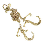 DURAFORCE V-Chain Bridle w/8"Medium J Hooks,T- Hook&J-Hook w/ Grab Hooks 5/16''x3' G70
