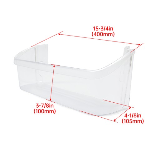 #240323002 Bottom Door Shelf Lower Bin Polycarbonate For Frigidaire 2Pcs