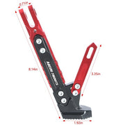 DURAFORCE CNC Adjustable Motorcycle Kickstand Foot Side Support Stand Aluminum Alloy
