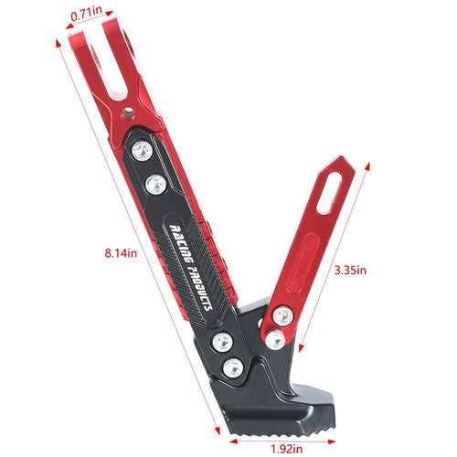 DURAFORCE CNC Adjustable Motorcycle Kickstand Foot Side Support Stand Aluminum Alloy