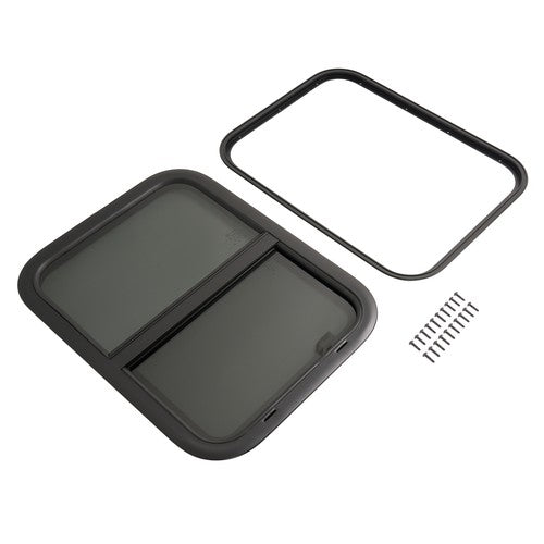 DURAFORCE Universal 18" W x 24" H Vertical Slider RV Window W/Screen For RV Camper Trailer