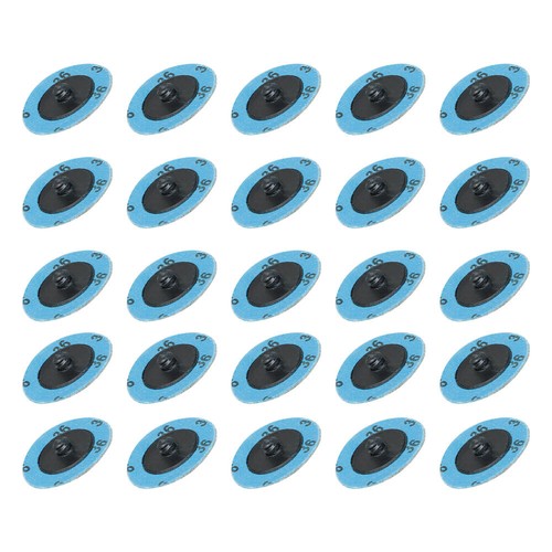 DURAFORCE 25 Pcs 2" 36 Grit Zirconia + Grind Aid Quick Change Sanding Discs Type