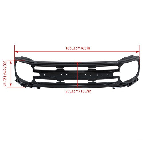 DURAFORCE Front Bumper Upper Grille Replacement Plastic For Ford Bronco Sport 2021-2023