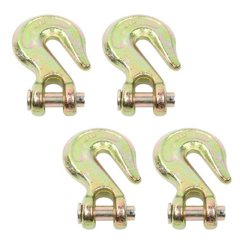 DURAFORCE 4Pcs 1/2" Clevis Grab Hook G70 Forged Steel Chain Hook Fracture Strength 48000lb