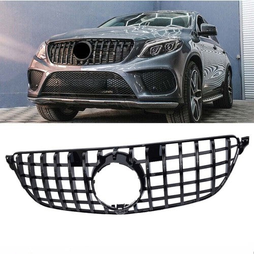 DURAFORCE Glossy Black Grille For Mercedes Benz W166/C292 2016-2019 GLE350 W/camera hole