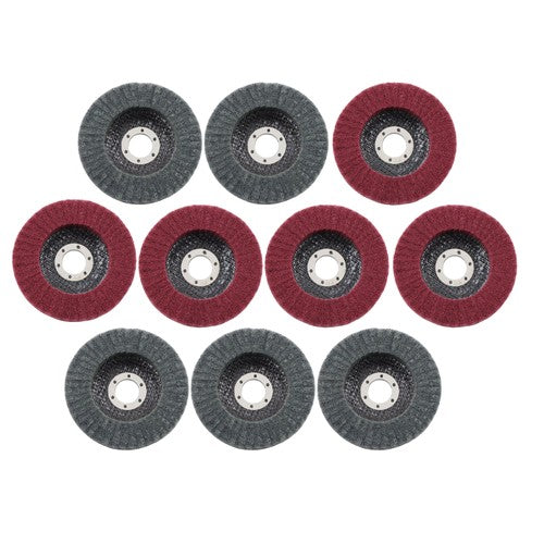 DURAFORCE 10 Pcs 4-1/2" Scour Flap Discs 320 & 600 Grit Sanding Discs for Angle Grinder