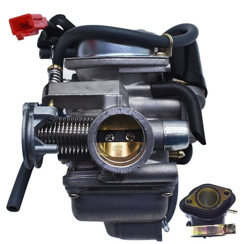 DURAFORCE Go Kart Carburetor & Intake Manifold Boot For Yerf Dog Spiderbox GX150 GY6 150cc