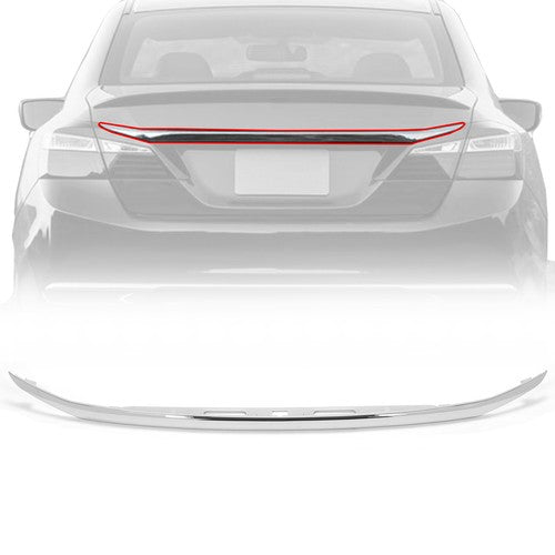 DURAFORCE Rear License Garnish Chrome Trim Trunk Molding for 2016 2017 Honda Accord Sedan
