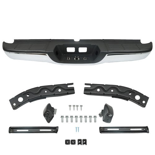 DURAFORCE For Toyota Tundra 2000-2005 2006 Complete Steel Rear Step Bumper Assembly Chrome