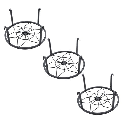 DURAFORCE 3PCS Plant Stand for Flower Pot Potted Holder Indoor Outdoor Metal 9in