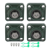 DURAFORCE UCF201-8 1/2" Bore Pillow Block Flange Bearing 4 Bolt Solid Base (4PCS)