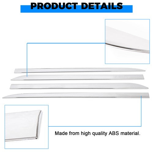 4 Pcs Outside Door Body Side ABS Molding Chrome Trim for Toyota Sienna 2011 2020