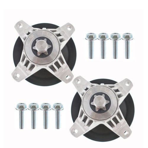 DURAFORCE For Troy Bilt MTD 918-06991 618-06991 2Pcs Spindle Assembly W/Pulley Bolt