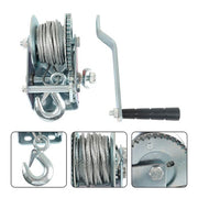 DURAFORCE 600 lbs Steel Cable Hand Winch Crank Gear Winch Atv Boat Trailer Heavy Duty