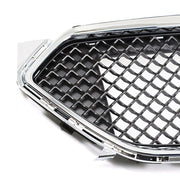 DURAFORCE Mesh Front Upper Bumper Grille Plastic Chrome Frame For Ford Taurus 2013-2019