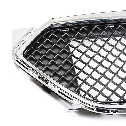 DURAFORCE Mesh Front Upper Bumper Grille Plastic Chrome Frame For Ford Taurus 2013-2019