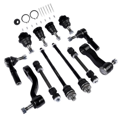 DURAFORCE 12Pcs Front Ball Joints Tie Rods Idler Pitman Arm for Chevy Silverado 2500 3500