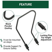 DURAFORCE Step Entry Assist Handrail For 5th Wheel RV Camper Solid Generation 3 Solid Step