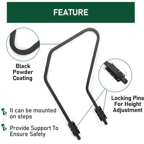 DURAFORCE Step Entry Assist Handrail For 5th Wheel RV Camper Solid Generation 3 Solid Step