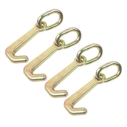 DURAFORCE 4 Pack 5/16 Inch G70 Mini J Hook Hook 5400 Lbs Working Load Limit Towing Hooks