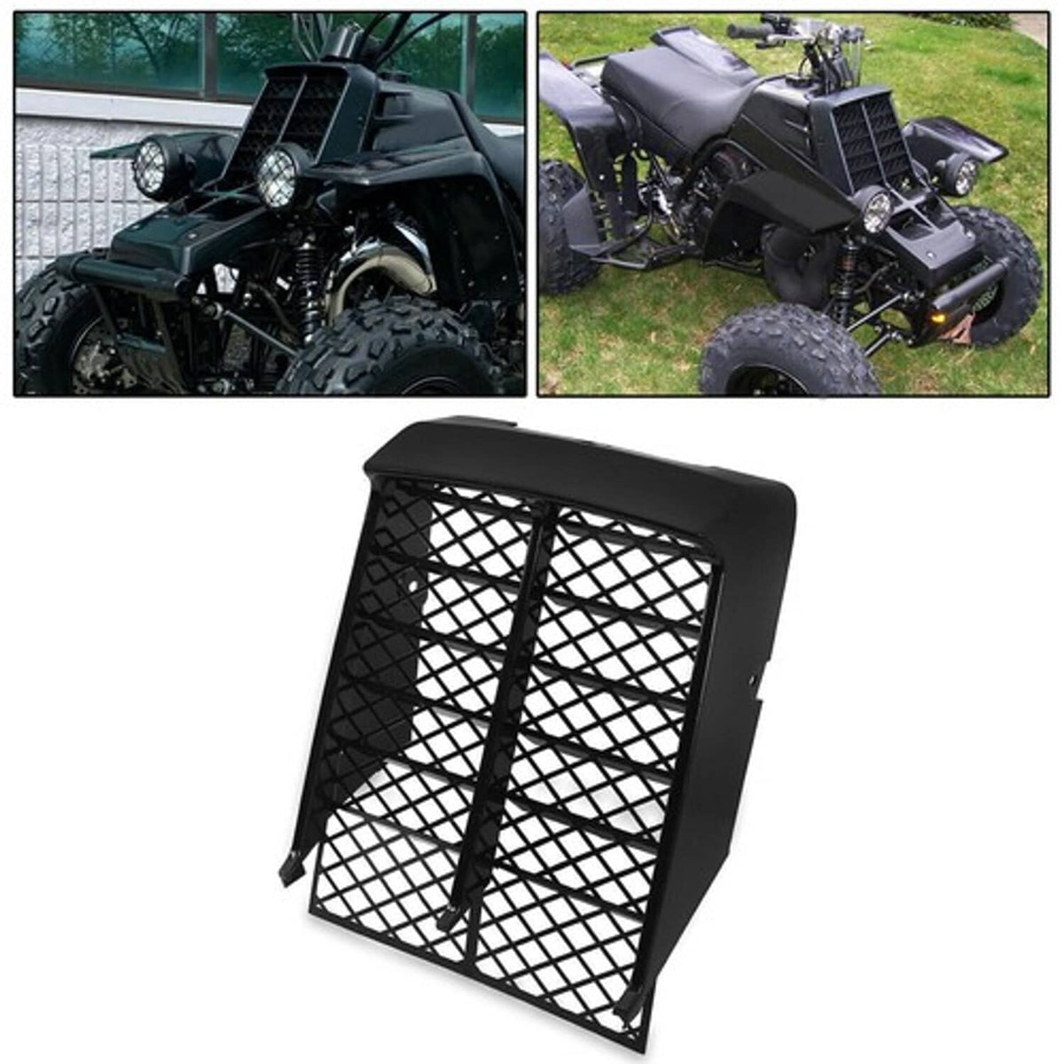 Black Radiator Cover & Front Panel Grill For 1987-2006 Yamaha Banshee ...