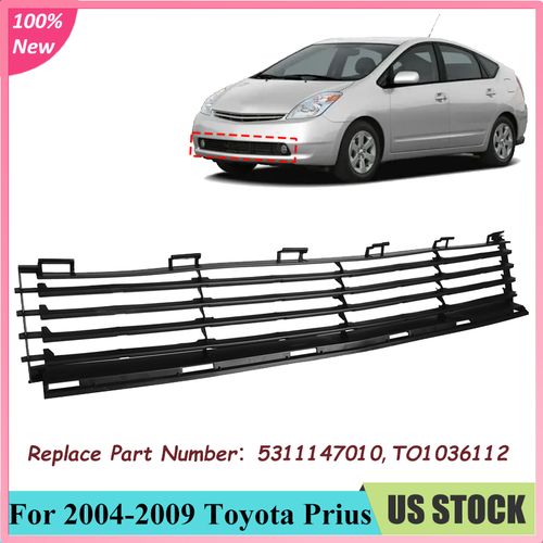For Toyota Prius 2004-2009 Matte Black Front Bumper Lower Mesh Grille TO1036112