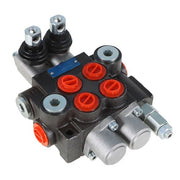 DURAFORCE 11 GPM 2 Spool Hydraulic Monoblock Double Acting Control Valve SAE Ports US