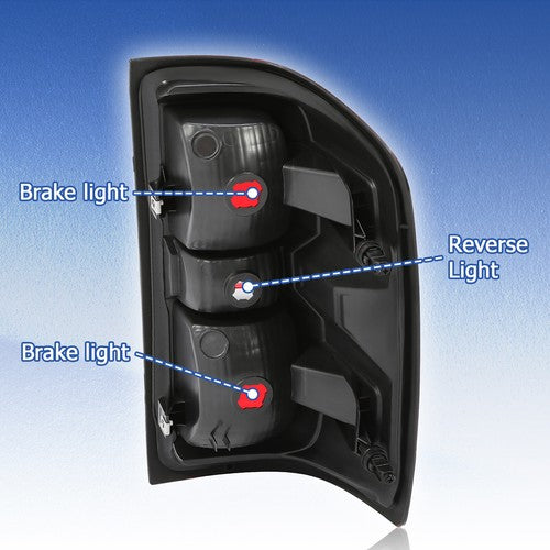 Rear Tail Lights Brake Lamps Set for Chevy Silverado 1500 2500 3500 2014-2018 19