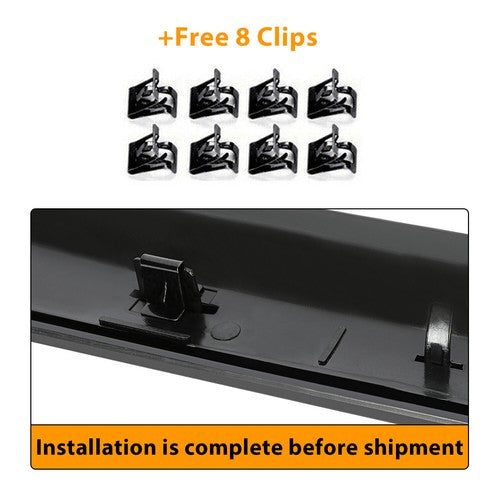 Black Front Hood Molding Trim for 07-13 GMC Sierra 1500 2500HD 3500 HD