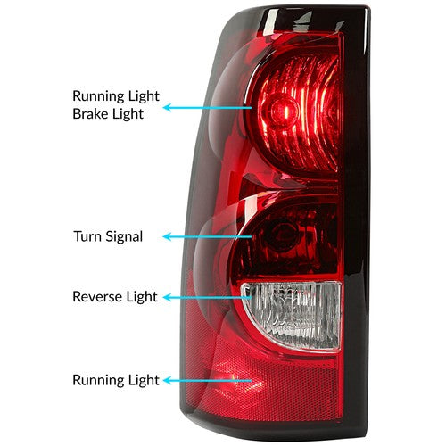 Red Tail Light Taillamp for 2003-2006 Chevrolet Silverado 1500 2500 Left Side