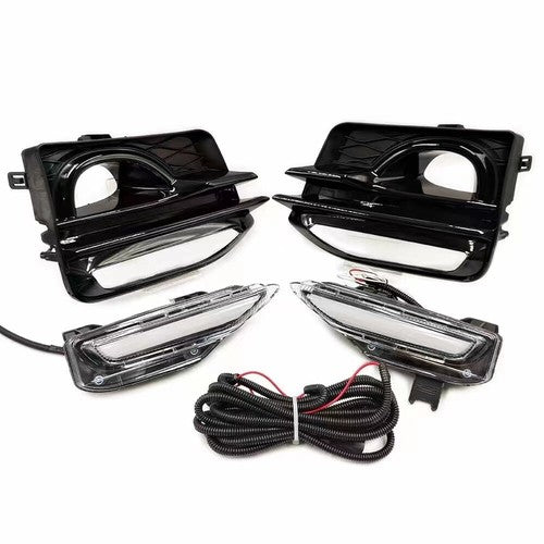 DURAFORCE DRL LED Turn Signal Lamps Fog Lights w/wiring 6pcs for 2014-2017 for Infiniti Q50