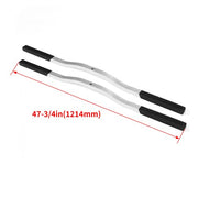 DURAFORCE For Snowmobile Trailer Ski Tie Down Bar w/ Black Boots 1 Pair Black & Silver