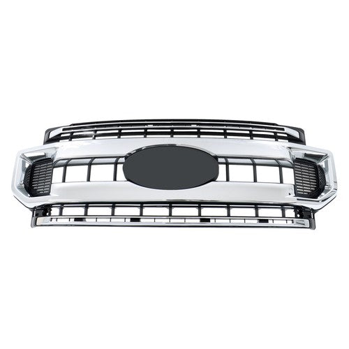DURAFORCE Front Upper Grille Grill Suit For Ford F250 XL/XLT 2020 2021 2022 Chrome Plastic