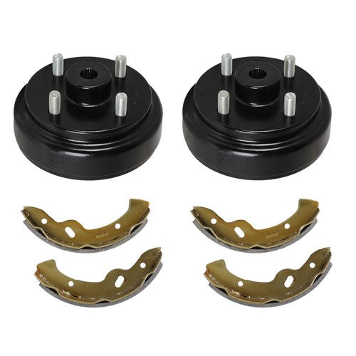 DURAFORCE Rear Brake hub Drums Brake Shoe Kit For EZGO TXT Electric Golf Cart 96+ 70795G01