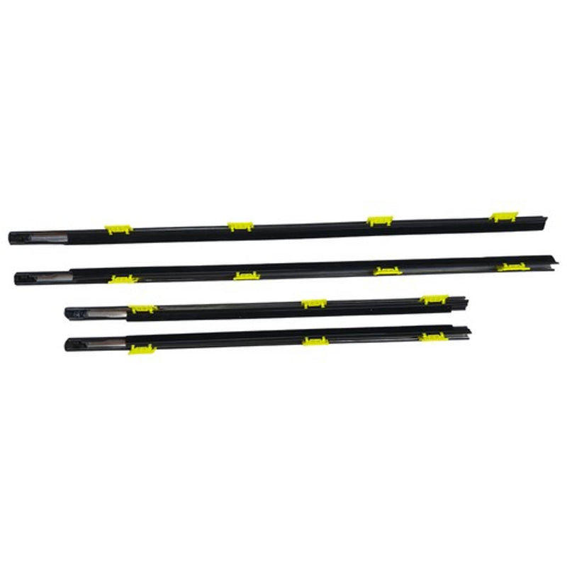 DURAFORCE Window Weatherstrip 4PC Sweep Molded Trim Outer Black for Honda CR V 2005 EX