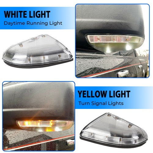 2 Pcs LED Mirror Turn Signal Lights Puddle Lamps For 2009 14 Dodge Ram 1500 2500