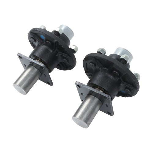 DURAFORCE (2)- Pre-assembled- 5-lug - 4.5" Hub Kit & Flange #84 Spindle With Bearing Kit