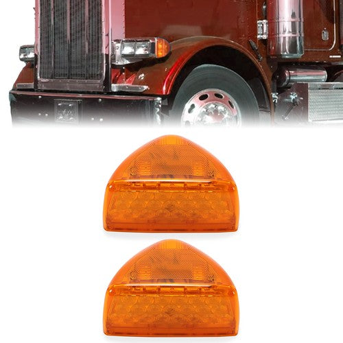 DURAFORCE Pair 31 Led For Peterbilt 379 359 Turn Signal Light Amber Led Amber Lens Rh Lh